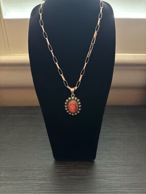 Navajo Orange Spiny Pendant